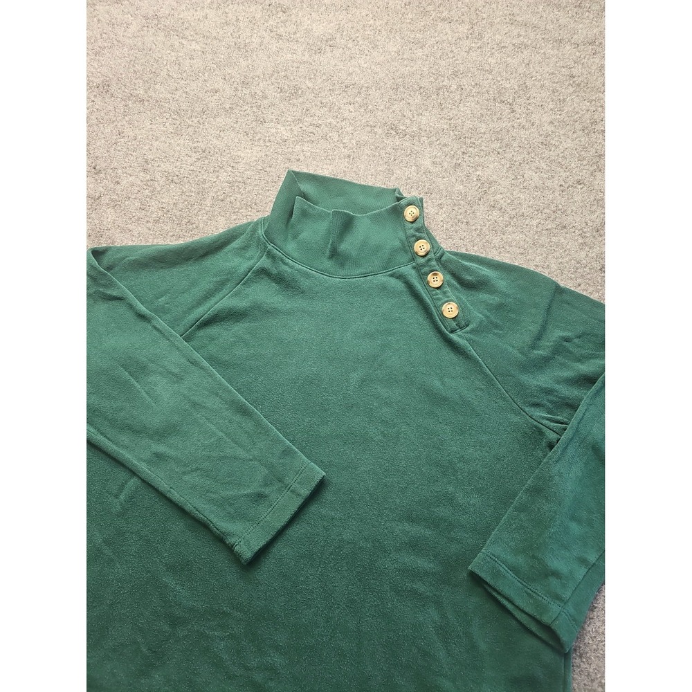 J Crew "Womens Large" Green Sweater With Button Accents